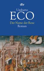 Darstellung der Titelseite des Buchs „Der Name der Rose“ von Umberto Eco